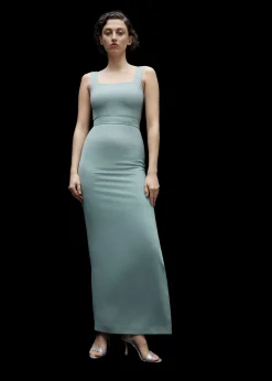 Sage Green Mila Square Neck Maxi Dress