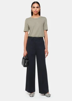 Sage Green Rosa Double Trim T-Shirt