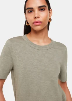 Sage Green Rosa Double Trim T-Shirt
