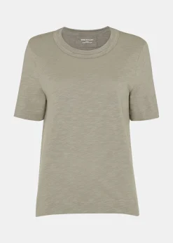 Sage Green Rosa Double Trim T-Shirt