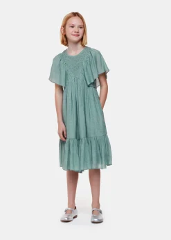 Sage Green Willa Smocked Dress