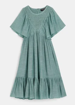 Sage Green Willa Smocked Dress