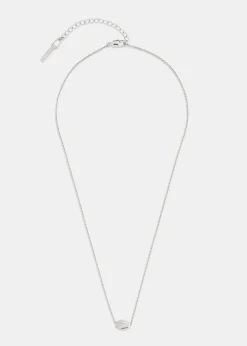 Silver Bead Pendant Necklace