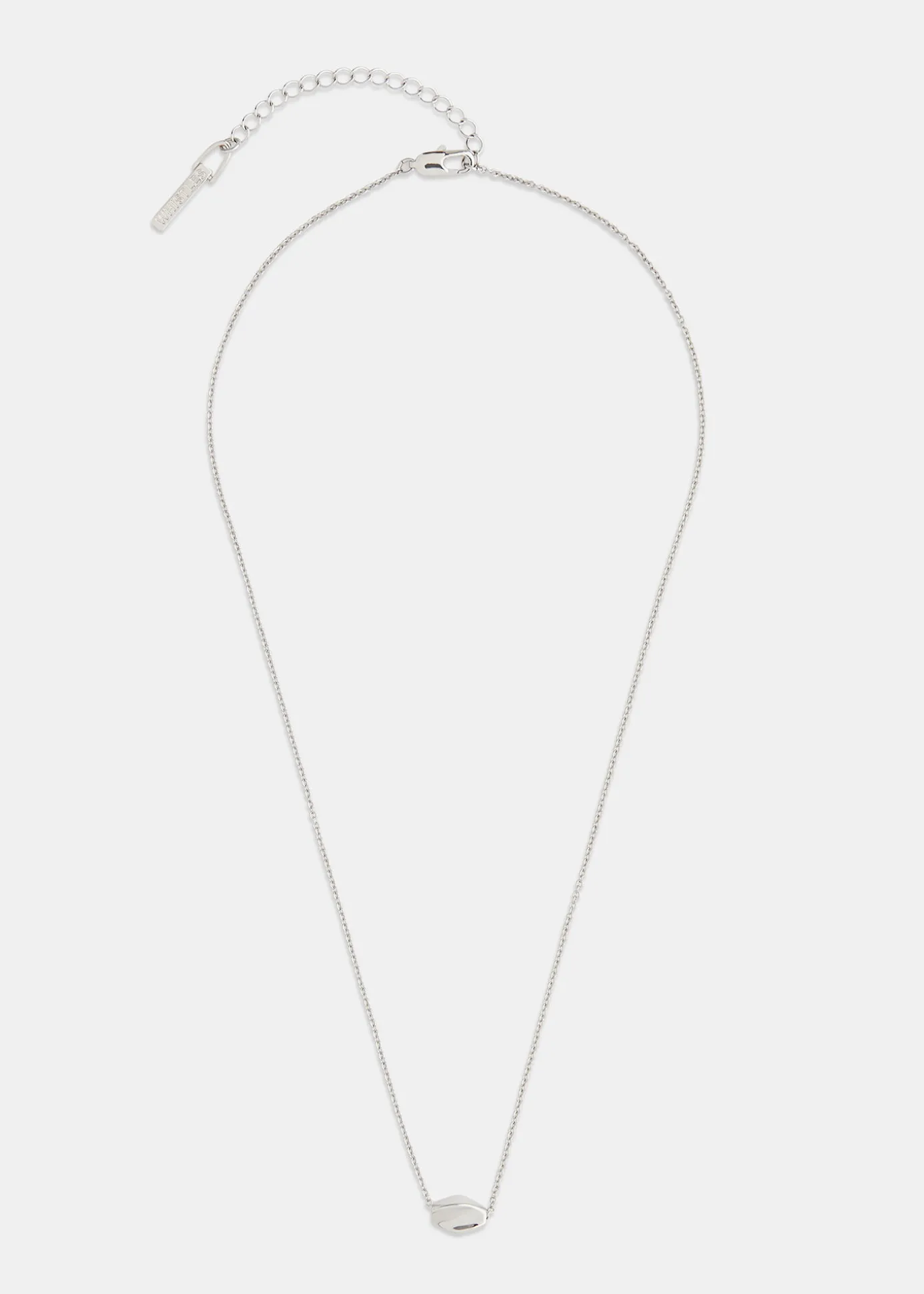 Silver Bead Pendant Necklace
