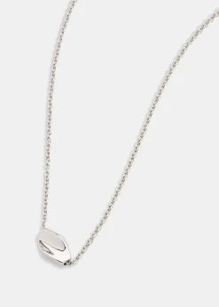 Silver Bead Pendant Necklace