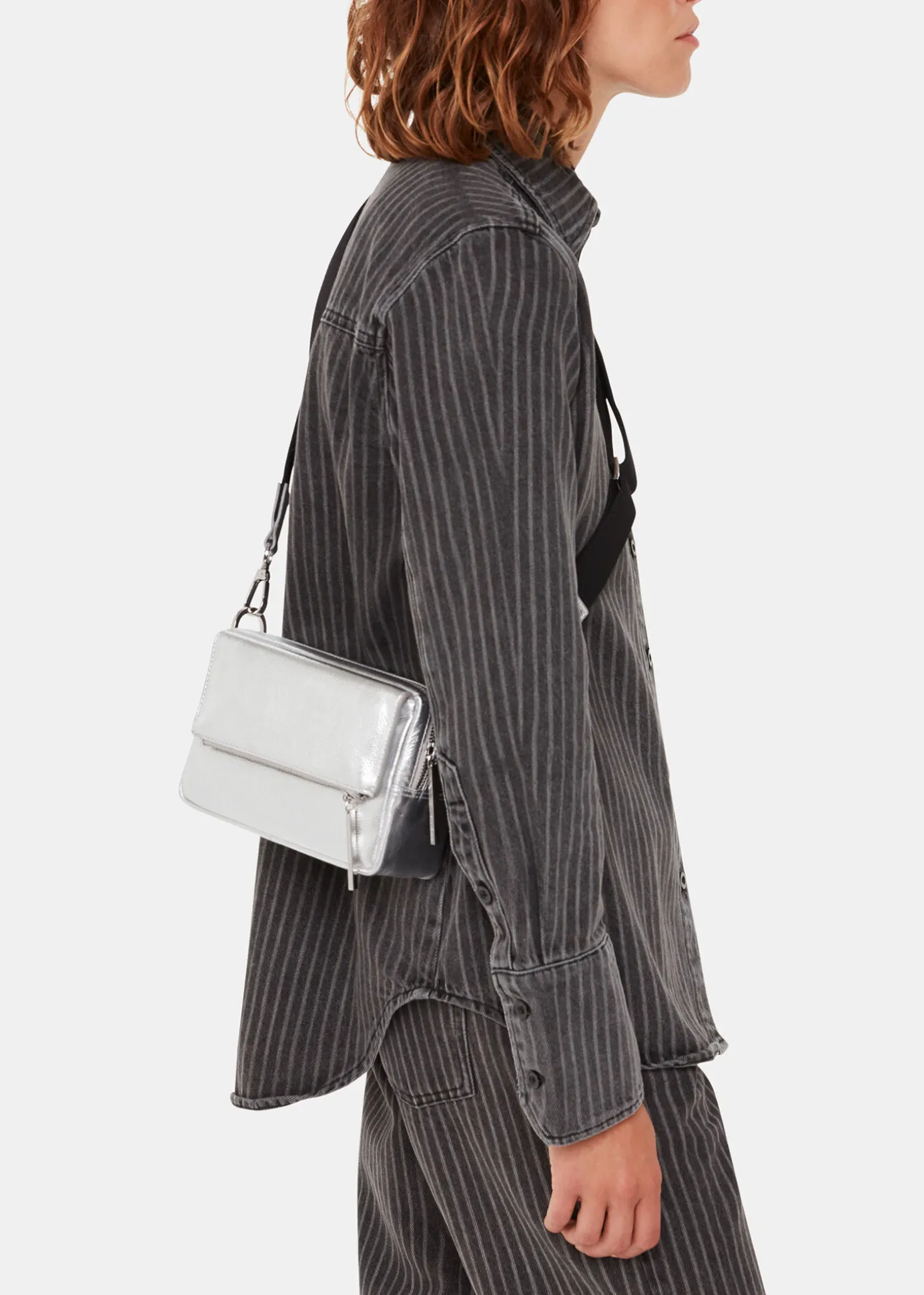 Silver Bibi Crossbody Bag