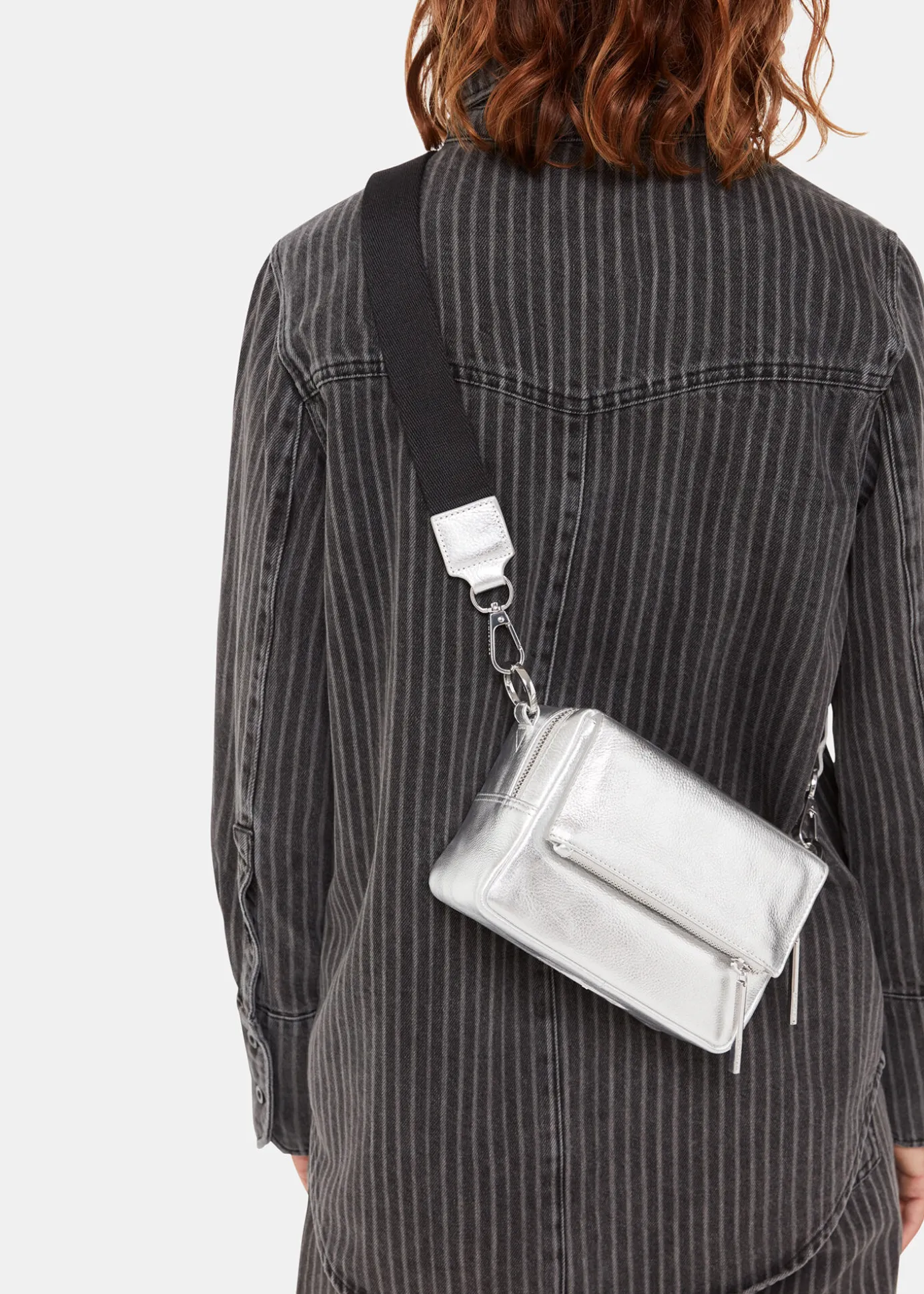 Silver Bibi Crossbody Bag