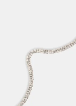 Silver Double Gem Necklace