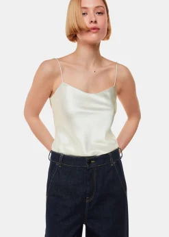 Silver Silk Cami Top