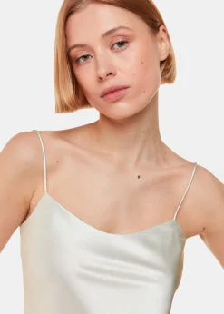 Silver Silk Cami Top