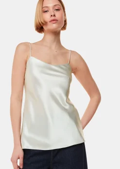 Silver Silk Cami Top