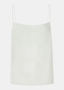 Silver Velvet Cowl Neck Cami Top