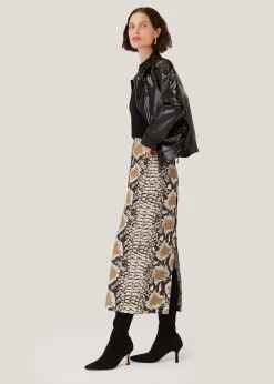 Snake Print Snake Print Midi Skirt