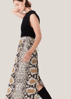 Snake Print Snake Print Midi Skirt