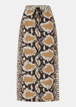 Snake Print Snake Print Midi Skirt