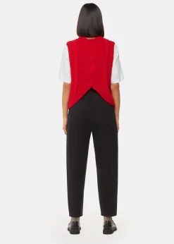 Solid Black Tessa Casual Trouser