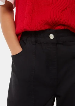 Solid Black Tessa Casual Trouser