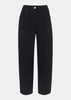 Solid Black Tessa Casual Trouser