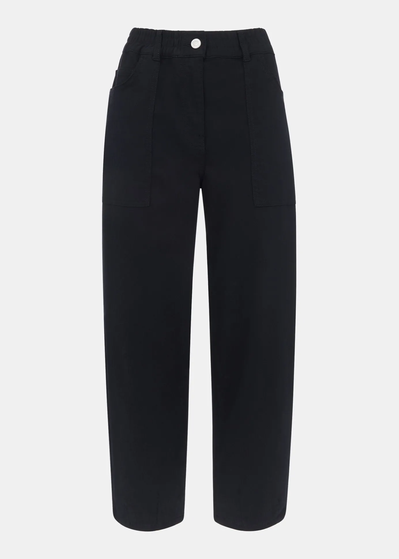 Solid Black Tessa Casual Trouser