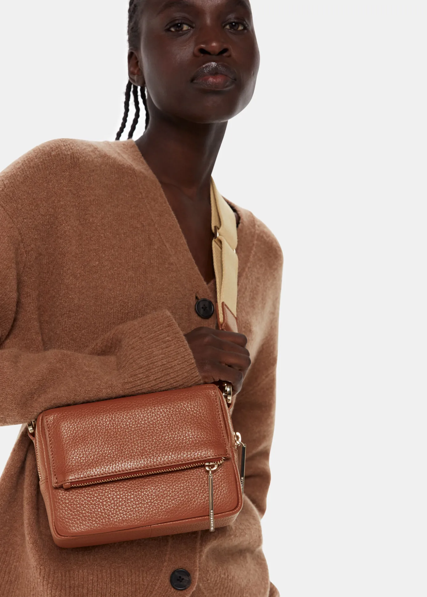 Tan Bibi Crossbody Bag
