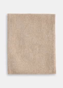 Taupe Cashmere Wool Blend Scarf