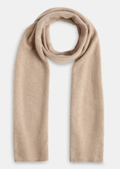 Taupe Cashmere Wool Blend Scarf
