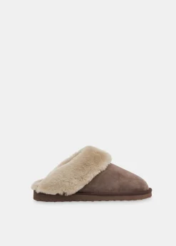 Taupe Emilia Cuff Slipper