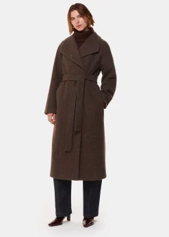 Taupe Morgan Funnel Neck Coat