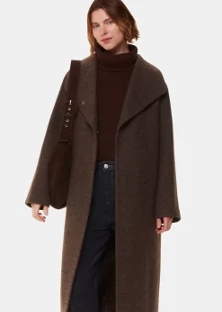Taupe Morgan Funnel Neck Coat