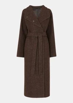 Taupe Morgan Funnel Neck Coat