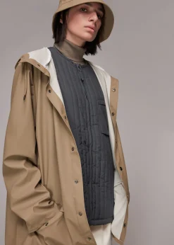 Taupe Rains Hooded Jacket