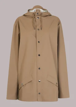 Taupe Rains Hooded Jacket