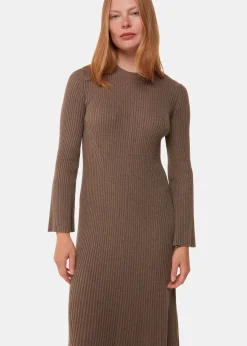 Taupe Willow Ribbed Knit Dress