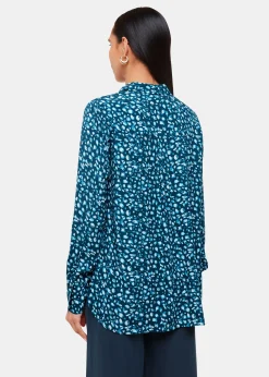 Teal Pastel Leopard Print Shirt
