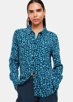 Teal Pastel Leopard Print Shirt