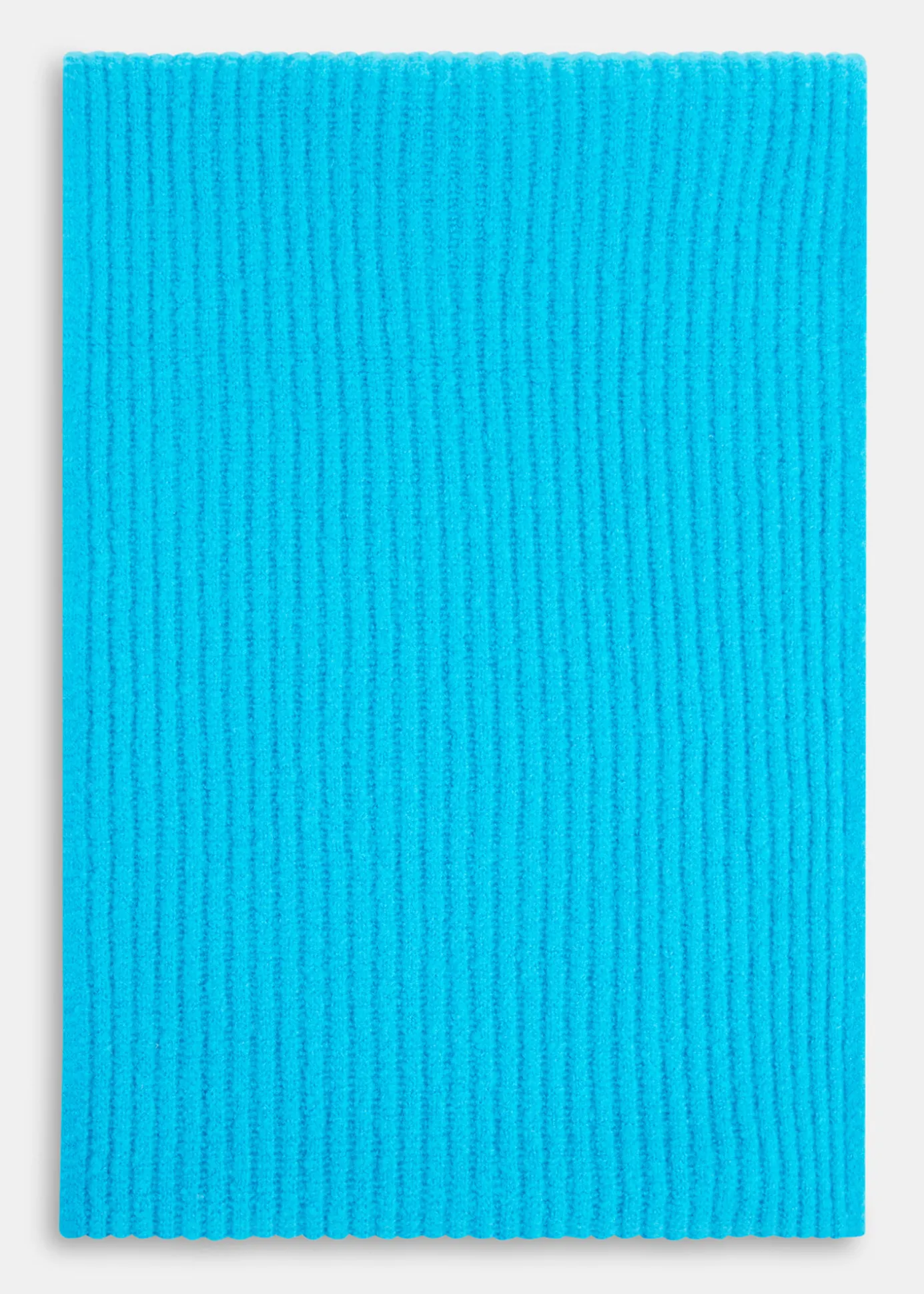 Turquoise Wool Mix Rib Scarf