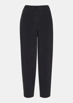 Washed Black Marie Elasticated Waist Chino