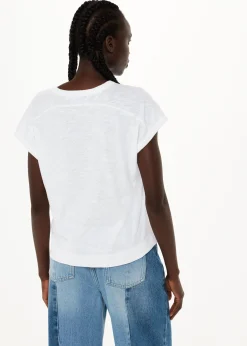 White Aubrie Button Through Top