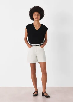 White Authentic Denim Short
