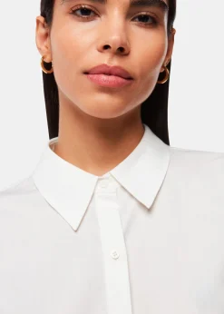 White Boxy Cotton Shirt