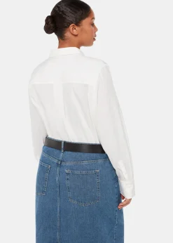 White Boxy Cotton Shirt