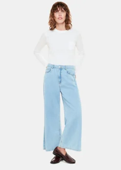 White Crew Neck Pocket Top