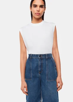 White Edie Sleeveless Vest