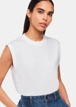 White Edie Sleeveless Vest