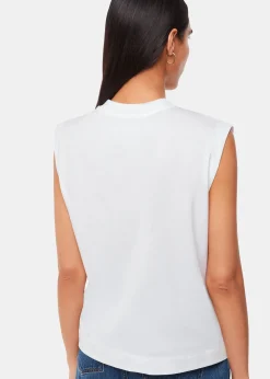 White Edie Sleeveless Vest