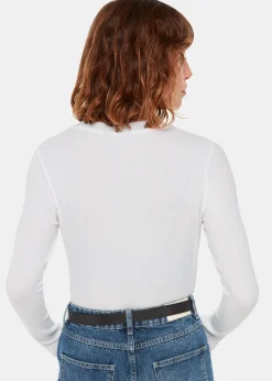 White Essential Ribbed Crew