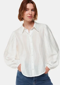 White Hannah Textured Shirt