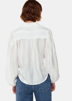 White Hannah Textured Shirt