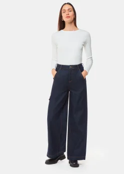White High Neck Long Sleeve Rib Top