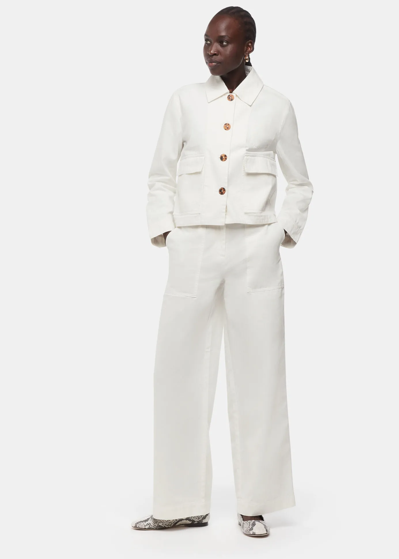 White Marie Casual Jacket